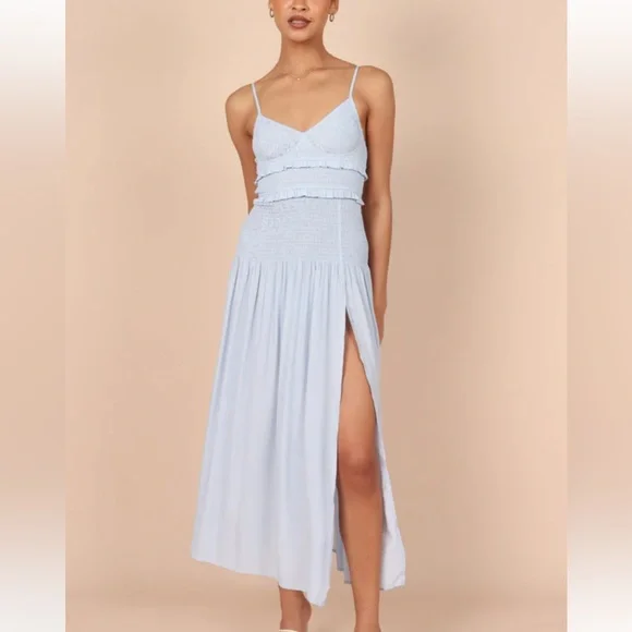 sachin and babi light blue dress Petal & Pup Anabelle Halter Neck Mini Dress NEW Satin Event Party Dinner